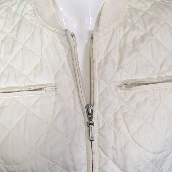 Ralph Lauren Polo Jeans Women's Cream 4 Pocket Full Zip Quilted Jacket Size XL - Picture 6 of 17